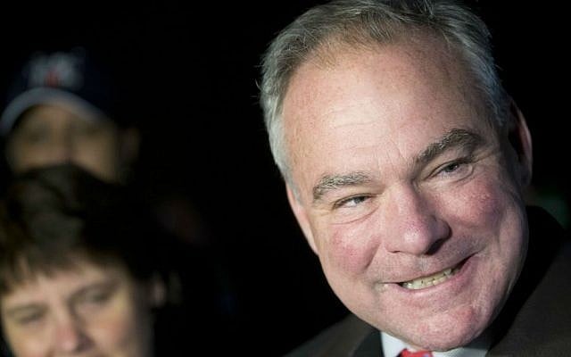 Democratic vice presidential candidate US Sen. Tim Kaine, D-Virginia, and his wife Anne Holton talk to the media after voting in Richmond, Virginia, Tuesday, Nov. 8, 2016. (AP Photo/Steve Helber)