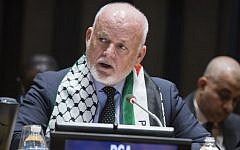 President of the 71st session of the General Assembly, Peter Thomson of Fiji, addresses a special meeting on International Day of Solidarity with the Palestinian People, 29 November, 2016. (UN Photo/Manuel Elias)