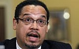 Rep. Keith Ellison, D-Minn., testifying before the House Homeland Security Committee on the extent of the radicalization of American Muslims on March 10, 2011. (AP Photo/Alex Brandon)