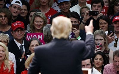 Supporters of Republican presidential candidate Donald Trump listens as he speaks during a campaign rally, Thursday, Nov. 3, 2016, in Concord, N.C. (AP/ Evan Vucci)