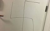 Illustrative photo of swastika graffiti  (Twitter).