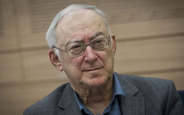 Israeli professor Asa Kasher in the Knesset, November 03, 2014. (Miriam Alster/Flash 90) Israeli professor Asa Kasher in the Knesset, November 03, 2014. (Miriam Alster/Flash 90)
