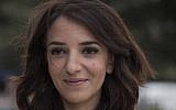 Arab Israeli journalist Lucy Aharish attends the Israeli 67th Independence Day Ceremony at Mount Herzl in Jerusalem on April 22, 2015. (Hadas Parush/Flash 90)