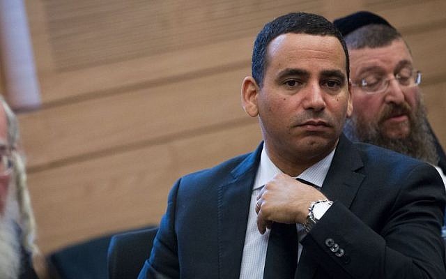 Zionist Union MK Yoel Hasson during a Knesset committee meeting, in Jerusalem, January 11, 2016. (Miriam Alster/Flash90) 