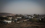 View of caravan homes at the Amona Jewish outpost in the West Bank, October 6, 2016. (FLASH90)