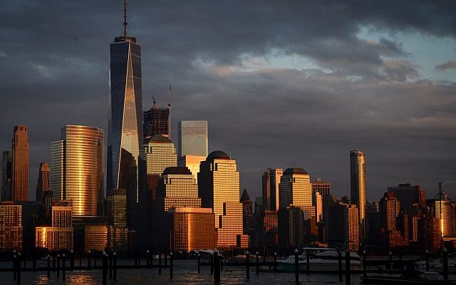 View of the Manhattan skyline, New York City, on October 14, 2016. (Mendy Hechtman/Flash90)