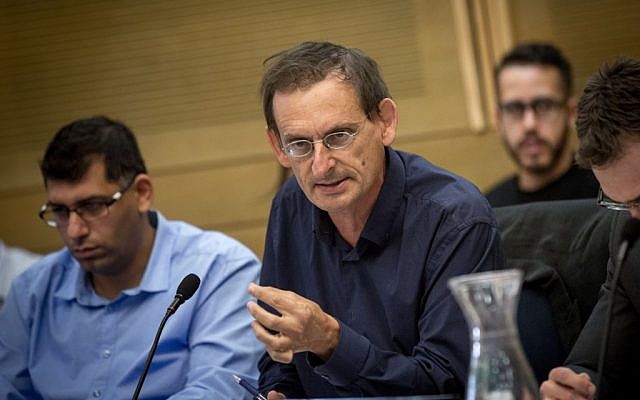 Joint (Arab) List MK Dov Khenin attends a Knesset committee meeting, November 02, 2016. (Miriam Alster/FLASH90) Joint (Arab) List MK Dov Khenin attends a Knesset committee meeting, November 02, 2016. (Miriam Alster/FLASH90)
