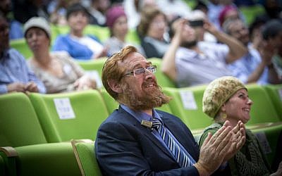 Likud MK Yehuda Glick attends a conference on the topic of strengthening the relationship between the Jewish people and the Temple Mount, held at the Knesset on November 7, 2016. (Miriam Alster/FLASH90)