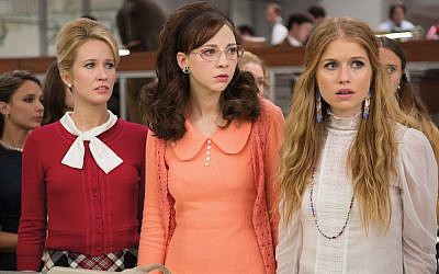 The stars of “Good Girls Revolt,” a new series on Amazon inspired by Lynn Povich’s memoir. (Courtesy of Amazon Studios)