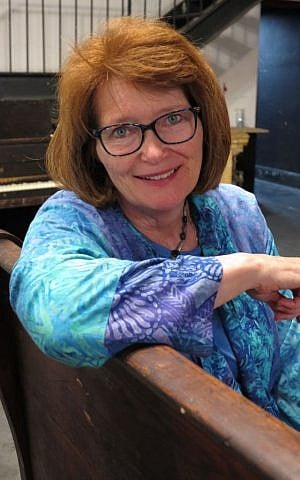 Anne Lucas, author of 'From Silence,' in the lobby of Theater for the New City. (Photo by Jonathan Slaff)
