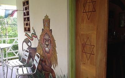 The Lion House guesthouse in Ochos Rios, Jamaica. The Star of David motif is common, as it is a Rastafarian symbol. (Julie Masis/Times of Israel) The Lion House guesthouse in Ochos Rios, Jamaica. The Star of David motif is common, as it is a Rastafarian symbol. (Julie Masis/Times of Israel)