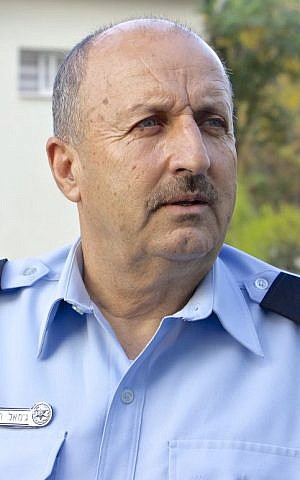 Deputy Commissioner Jamal Hakrush, who is the highest ranking Arab-Muslim in the history of Israel’s police force. (Dov Lieber / Times of Israel)