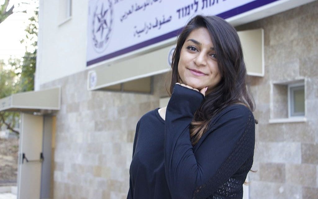 Katarina Abu Akell, a 20-year-old Christian from Kfar Yasif, is one of the many hundreds of young Arabs who have answered the call to join Israel's police force since September, 2016. (Dov Lieber / Times of Israel) Katarina Abu Akell, a 20-year-old Christian from Kfar Yasif, is one of the many hundreds of young Arabs who have answered the call to join Israel's police force since September, 2016. (Dov Lieber / Times of Israel)