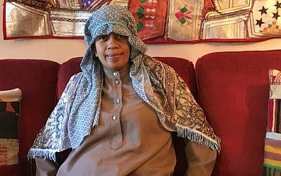Elysha Netsarh visiting the US from Madagascar to speak about the Jewish community there. (Josefin Dolsten/JTA)