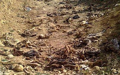 A mass grave of Yazidis in Sinjar, Iraq. (CC BY-SA 4.0: Wikipedia)