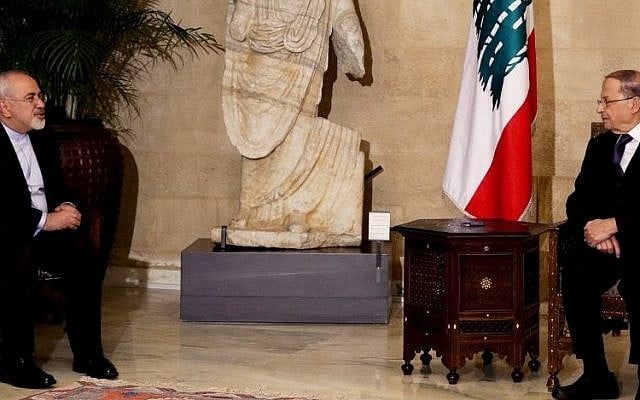 Lebanon's newly elected President Michel Aoun, right, meets with Iranian Foreign Minister Mohammad Javad Zarif at the presidential palace in Baabda, east of Beirut, Lebanon, Monday, Nov. 7, 2016. (AP Photo/Hassan Ammar) Lebanon's newly elected President Michel Aoun, right, meets with Iranian Foreign Minister Mohammad Javad Zarif at the presidential palace in Baabda, east of Beirut, Lebanon, Monday, Nov. 7, 2016. (AP Photo/Hassan Ammar)