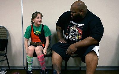 Naomi Kutin is used to being the smallest competitor in the room. (“Supergirl”/Jessie Auritt via JTA)
