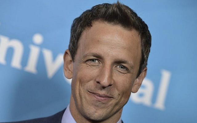 Seth Meyers at the NBC 2014 Summer TCA held at the Beverly Hotel in Beverly Hills, Calif, July 13, 2014. (Richard Shotwell/Invision/AP)