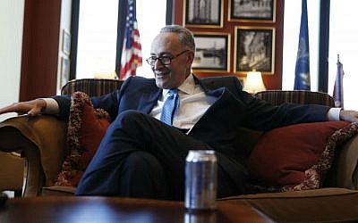 Senate Minority Leader-elect Chuck Schumer of New York in an interview with The Associated Press in his office on Capitol Hill in Washington, Friday, Nov. 18, 2016. (AP Photo/Alex Brandon) Senate Minority Leader-elect Chuck Schumer of New York in an interview with The Associated Press in his office on Capitol Hill in Washington, Friday, Nov. 18, 2016. (AP Photo/Alex Brandon)