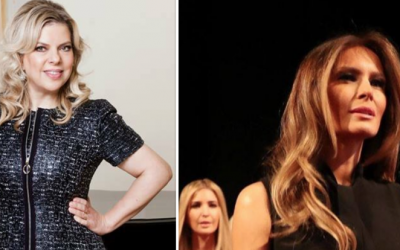 Sara Netanyahu and Melania Trump, as pictured side-by-side in a Facebook post by Prime Minister Benjamin Netanyahu on November 12, 2016 (Facebook)
