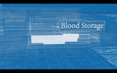 Blueprints for the underground portions of the Magen David Adom ambulance service's new blood bank in Ramle. (Magen David Adom)
