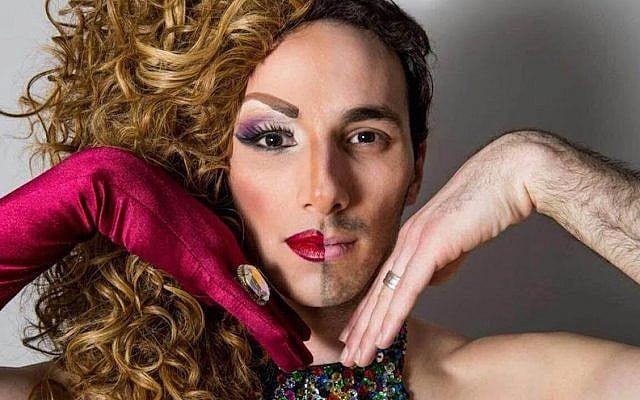 Lior Yisraelov displaying both sides of his character. (JTA/Katya Borodin)