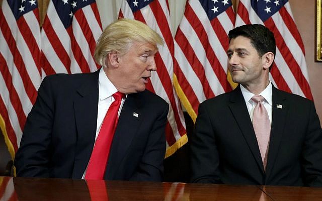 President-elect Donald Trump talks with House Speaker Paul Ryan of Wisconsin on Capitol Hill in Washington, Thursday, Nov. 10, 2016. (AP Photo/Alex Brandon) President-elect Donald Trump talks with House Speaker Paul Ryan of Wisconsin on Capitol Hill in Washington, Thursday, Nov. 10, 2016. (AP Photo/Alex Brandon)