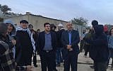 File: Members of the Arab Joint List at the Bedouin village of  Umm Al-Hiran on November 22, 2016. (Courtesy Joint List spokesperson)