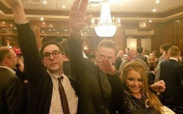 Former reality TV star Tila Tequila performs the Nazi salute at the DC restaurant on November 18, 2016. (Tila Tequila/Twitter) Former reality TV star Tila Tequila performs the Nazi salute at the DC restaurant on November 18, 2016. (Tila Tequila/Twitter)