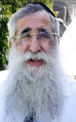 Rabbi Eliyahu Asulin in an advertisement for the ritual circumcision services he offers, September 17, 2015.(Screen Capture: YouTube) 