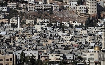 A general view during a gun battle between Palestinian security forces with gunmen in the Balata refugee camp, near the West Bank city of Nablus, October 29, 2016. (Nasser Ishtayeh/FLASH90) A general view during a gun battle between Palestinian security forces with gunmen in the Balata refugee camp, near the West Bank city of Nablus, October 29, 2016. (Nasser Ishtayeh/FLASH90)