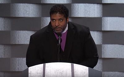 Rev. William Barber speaking on the final day of the Democratic National Convention in Philadelphia on July 28, 2016 (screen capture: YouTube) Rev. William Barber speaking on the final day of the Democratic National Convention in Philadelphia on July 28, 2016 (screen capture: YouTube)