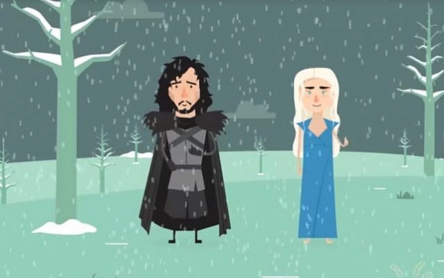 Yoni and Dani offer advice to Jerusalemites as winter approaches, in this homage to 'Game of Thrones' (screen capture: Facebook) Yoni and Dani offer advice to Jerusalemites as winter approaches, in this homage to 'Game of Thrones' (screen capture: Facebook)