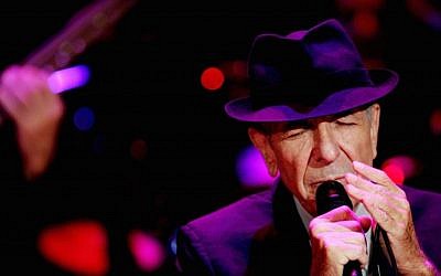 Leonard Cohen performing at a concert in Ramat Gan, Israel, Sept. 24, 2009. (Marko/Flash90)