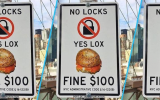 A real new New York City Department of Transportation sign. (Twitter via JTA)