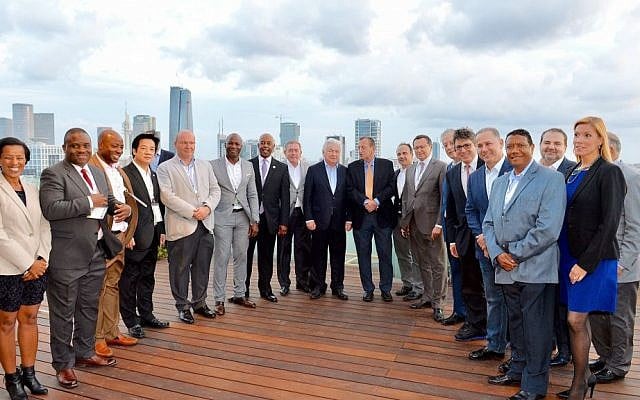 Delegation of global mayors in Tel Aviv (Courtesy) Delegation of global mayors in Tel Aviv (Courtesy)