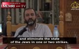 Screen capture showing Palestinian cleric Sheikh Abd Al-Salam Abu Al-Izz in a video posted online November 16, 2016. (screen capture, MEMRI - The Middle East Media Research Institute)