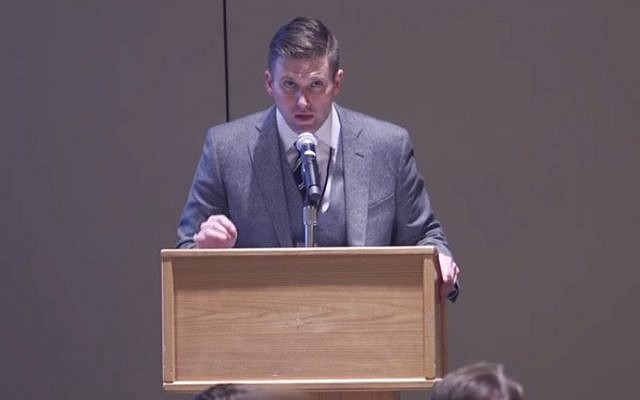Richard Spencer speaks at an alt-right gathering in Washington, DC to celebrate Trump's victory, on November 19, 2016. (Screenshot/YouTube) Richard Spencer speaks at an alt-right gathering in Washington, DC to celebrate Trump's victory, on November 19, 2016. (Screenshot/YouTube)