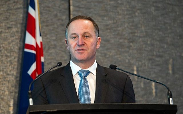 New Zealand Prime Minister John Key speaking at a press conference in Auckland, September 2, 2014. (AFP/DAVID ROWLAND) New Zealand Prime Minister John Key speaking at a press conference in Auckland, September 2, 2014. (AFP/DAVID ROWLAND)