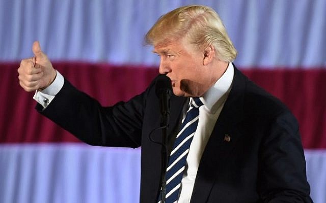 US President-elect Donald Trump speaks at a 'get-out-the-vote' rally on December 9, 2016 in Baton Rouge, Louisiana. (AFP/Don Emmert) US President-elect Donald Trump speaks at a 'get-out-the-vote' rally on December 9, 2016 in Baton Rouge, Louisiana. (AFP/Don Emmert)