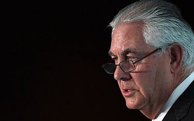 This file photo taken on October 7, 2015 shows Chairman and CEO of ExxonMobil, Rex Tillerson, during the 2015 Oil and Money conference in central London. (AFP PHOTO/BEN STANSALL)