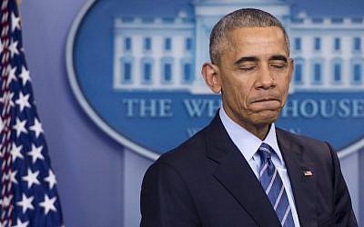 US President Barack Obama holds a year-end press conference in the Brady Press Briefing Room of the White House in Washington, DC, December 16, 2016. (AFP PHOTO / SAUL LOEB)