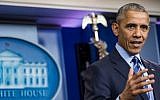 US President Barack Obama holds a year-end press conference in the Brady Press Briefing Room of the White House in Washington, DC, December 16, 2016. (AFP Photo/Zach Gibson)