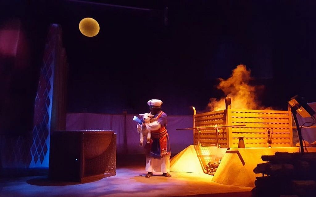 Holy Land Experience in Orlando, Florida, a Bible-themed Christian tourist attraction on December 8, 2016. The 'Wilderness Tabernacle' reenactment includes a high priest performing rituals detailed in the Old Testament. (Matt Lebovic/The Times of Israel)