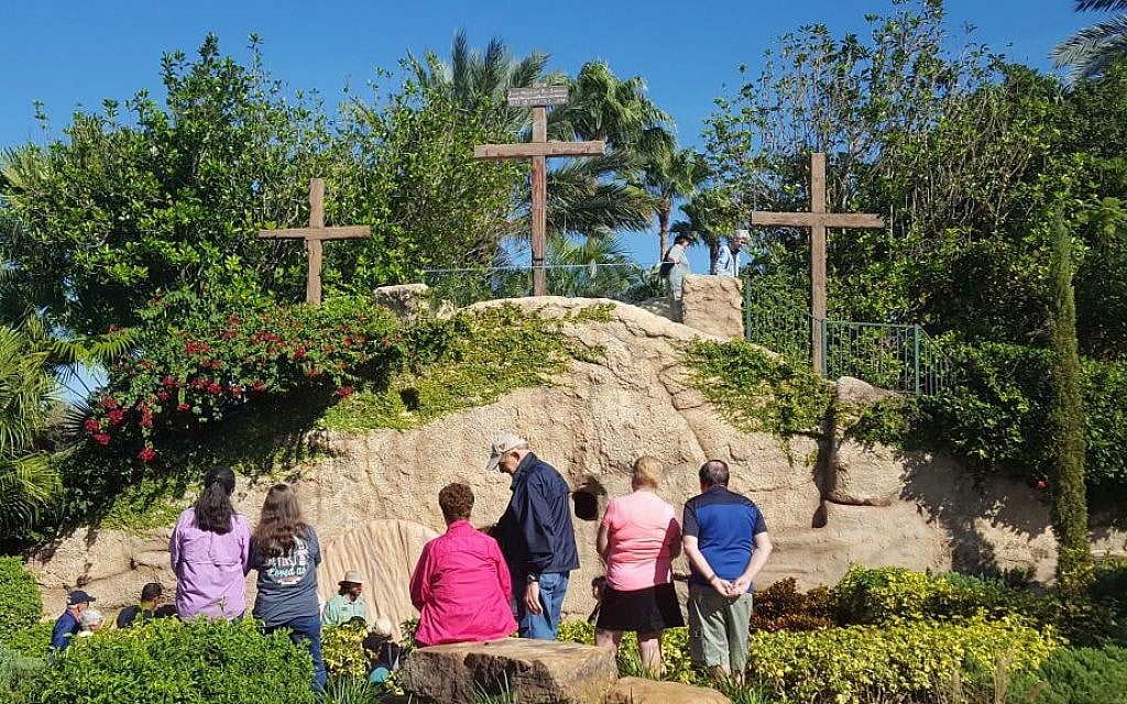 Holy Land Experience in Orlando, Florida, a Bible-themed Christian tourist attraction on December 8, 2016. Visitors learn about Jerusalem during the time of Jesus. (Matt Lebovic/The Times of Israel)