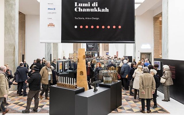 The 'Hanukkah Lights: History, Art and Design' exhibit at the Triennale in Milan. (Gianluca Di Ioia/ La Triennale di Milano)