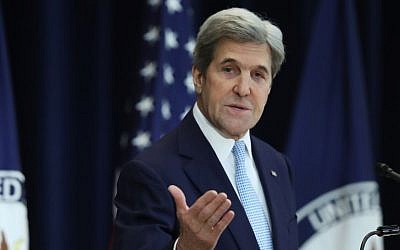 Secretary of State John Kerry speaks about Israeli-Palestinian policy, Wednesday, Dec. 28, 2016, at the State Department in Washington. (AP Photo/Andrew Harnik)