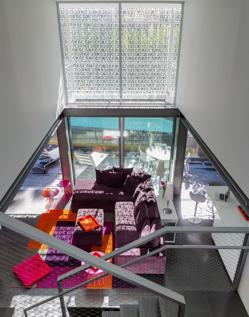 As the sun moves throughout the day, 'ahava' shadows shift across the inside of the home. (Courtesy) As the sun moves throughout the day, 'ahava' shadows shift across the inside of the home. (Courtesy)