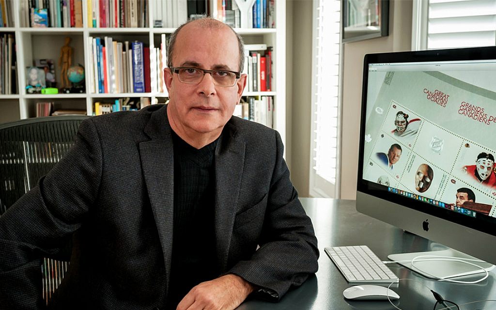 Graphic designer Avi Dunkelman in his Toronto, Ontario home studio. (Courtesy)