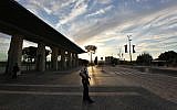 Illustrative: A security guard at the entrance to the Knesset in Jerusalem. November 4, 2009. (Kobi Gideon/Flash90)